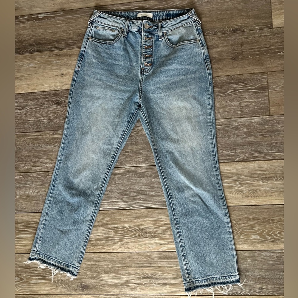 Cleo+Wolf High Rise Straight Leg Jeans